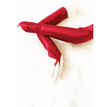 Load image into Gallery viewer, Lady Marmalade Red Satin Gloves