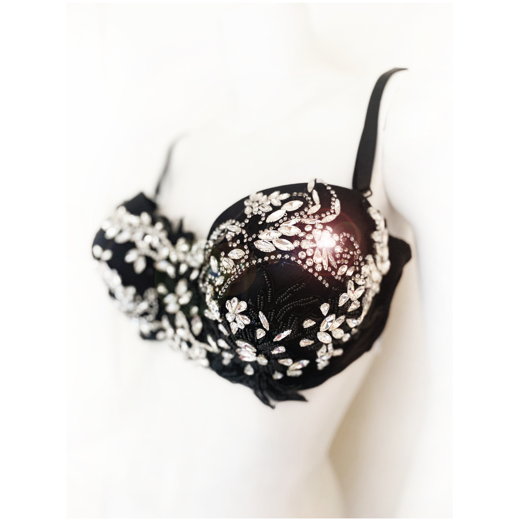 Lady Marmalade Rhinestone Applique Bra
