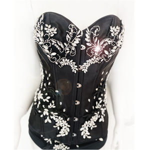 Lady Marmalade Rhinestone Applique Corset