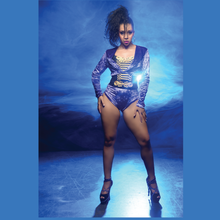 Load image into Gallery viewer, Purple Velvet Crop Jacket