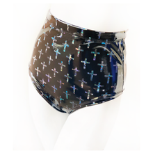 Load image into Gallery viewer, Liquid Vinyl Holographic Crosses High Waisted Brief