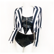Load image into Gallery viewer, Liquid Vinyl Harlequin Bustier - SAMPLE SALE - 36DD