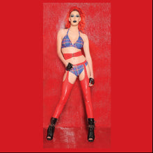 Load image into Gallery viewer, Little Red Corvette Liquid Vinyl Chaps - SAMPLE SALE - size XL/2XL