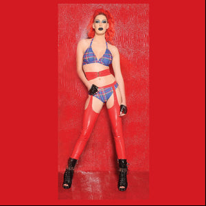 Little Red Corvette Liquid Vinyl Chaps - SAMPLE SALE - size XL/2XL