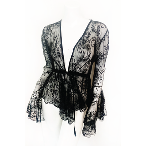 Madame Midnight Lace Robe - SAMPLE SALE - size XL
