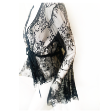Load image into Gallery viewer, Madame Midnight Lace Robe - SAMPLE SALE - size XL