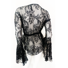 Load image into Gallery viewer, Madame Midnight Lace Robe - SAMPLE SALE - size XL