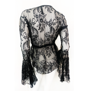 Madame Midnight Lace Robe - SAMPLE SALE - size XL