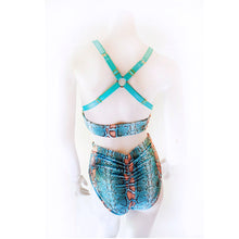 Load image into Gallery viewer, SAMPLE SALE - Snakeskin Velvet Bikini - 34A top / XS bottom