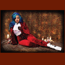 Load image into Gallery viewer, Red Velvet Brocade Jacket