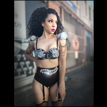 Load image into Gallery viewer, Moto Glam Sequin Lace Belt (with optional garters)