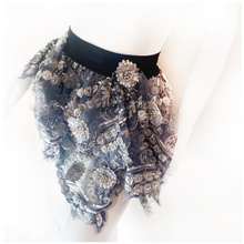 Load image into Gallery viewer, Moto Glam Sequin Lace Pixie Skirt