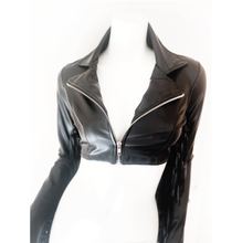 Load image into Gallery viewer, Moto Glam Fringe Crop Jacket