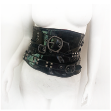 Load image into Gallery viewer, PVC Studded and Belted Waist Cincher - size S/M