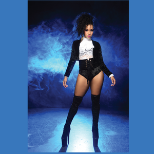 Black Velvet Crop Jacket