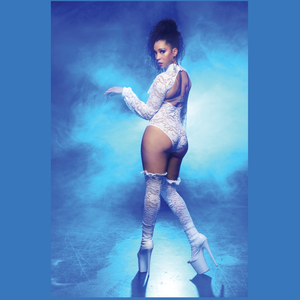 White Ruched Lace Legwarmers