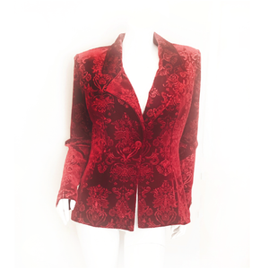 Red Velvet Brocade Jacket