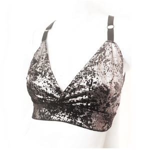 Shattered Velvet O-ring Bra Top