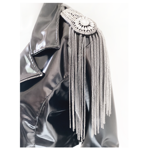 Silver Fringe Epaulette Pins