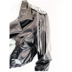 Silver Fringe Epaulette Pins