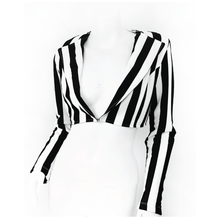 Load image into Gallery viewer, Striped Crop Jacket