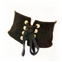 Load image into Gallery viewer, Velvet Lace-up Waist Belt
