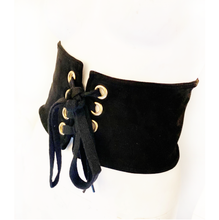 Load image into Gallery viewer, Velvet Lace-up Waist Belt