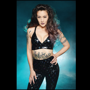 Liquid Vinyl Holographic Crosses O-ring Bra Top